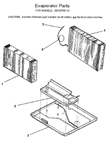 Evaporator parts for Kenmore Air Conditioner 253.8795110 (2538795110, 253 8795110) from AppliancePartsPros.com