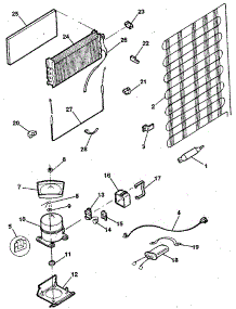 Unit parts for Kenmore Refrigerator 253.8795261 (2538795261, 253 8795261) from AppliancePartsPros.com