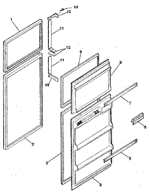 Door parts for Kenmore Refrigerator 253.8795293 (2538795293, 253 8795293) from AppliancePartsPros.com