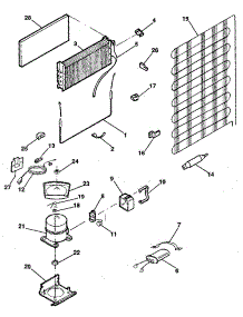 Unit parts for Kenmore Refrigerator 253.8796020 (2538796020, 253 8796020) from AppliancePartsPros.com