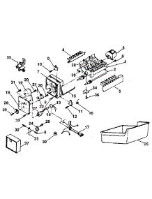 Ice Maker parts for Kenmore Refrigerator 253.8796260 (2538796260, 253 8796260) from AppliancePartsPros.com