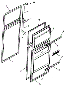 Door parts for Kenmore Refrigerator 253.8796260 (2538796260, 253 8796260) from AppliancePartsPros.com