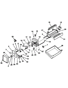 Ice Maker parts for Kenmore Refrigerator 253.8796282 (2538796282, 253 8796282) from AppliancePartsPros.com