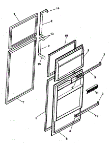 Door parts for Kenmore Refrigerator 253.8796291 (2538796291, 253 8796291) from AppliancePartsPros.com