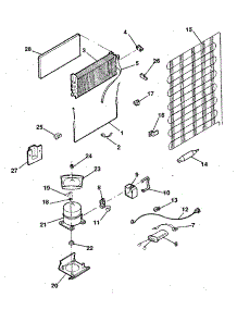 Unit parts for Kenmore Refrigerator 253.8796291 (2538796291, 253 8796291) from AppliancePartsPros.com