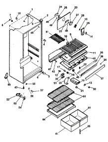 Cabinet parts for Kenmore Refrigerator 253.8796292 (2538796292, 253 8796292) from AppliancePartsPros.com