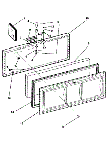 Lid parts for Kenmore Freezer 253.9100180 (2539100180, 253 9100180) from AppliancePartsPros.com