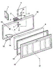 Lid parts for Kenmore Freezer 253.9103212 (2539103212, 253 9103212) from AppliancePartsPros.com