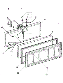 Lid parts for Kenmore Freezer 253.9103280 (2539103280, 253 9103280) from AppliancePartsPros.com