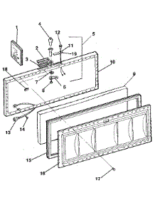 Lid parts for Kenmore Freezer 253.9103281 (2539103281, 253 9103281) from AppliancePartsPros.com