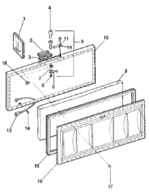 Lid parts for Kenmore Freezer 253.9103283 (2539103283, 253 9103283) from AppliancePartsPros.com