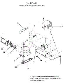 Unit parts for Kenmore Freezer 253.9103284 (2539103284, 253 9103284) from AppliancePartsPros.com