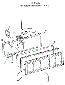 Lid parts for Kenmore Freezer 253.9103284 (2539103284, 253 9103284) from AppliancePartsPros.com