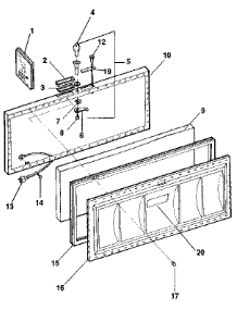 Door parts for Kenmore Freezer 253.9103285 (2539103285, 253 9103285) from AppliancePartsPros.com