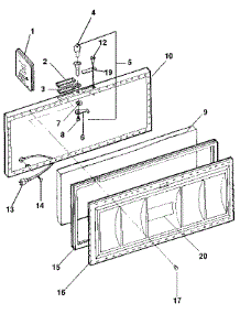 Lid parts for Kenmore Freezer 253.9103286 (2539103286, 253 9103286) from AppliancePartsPros.com