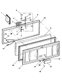 Lid parts for Kenmore Freezer 253.9103310 (2539103310, 253 9103310) from AppliancePartsPros.com