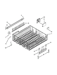 Upper Rack And Track Parts parts for Kenmore Dishwasher 665.13409N410 (66513409N410, 665 13409N410) from AppliancePartsPros.com