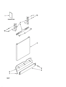 Door And Panel Parts parts for Kenmore Dishwasher 665.13422K700 (66513422K700, 665 13422K700) from AppliancePartsPros.com