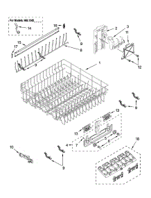 Upper Rack And Track Parts parts for Kenmore Dishwasher 665.13422K702 (66513422K702, 665 13422K702) from AppliancePartsPros.com