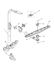 Upper Wash And Rinse Parts parts for Kenmore Dishwasher 665.13432K700 (66513432K700, 665 13432K700) from AppliancePartsPros.com