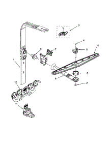 Upper Wash And Rinse parts for Kenmore Dishwasher 665.13432K701 (66513432K701, 665 13432K701) from AppliancePartsPros.com