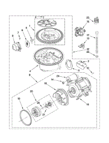 Pump And Motor Parts parts for Kenmore Dishwasher 665.13432K704 (66513432K704, 665 13432K704) from AppliancePartsPros.com