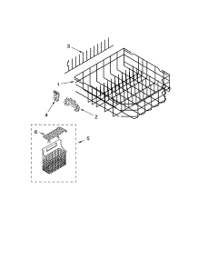 Lower Rack Parts, Optional Parts (Not Included) parts for Kenmore Dishwasher 665.13433K700 (66513433K700, 665 13433K700) from AppliancePartsPros.com