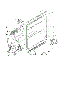 Inner Door Parts parts for Kenmore Dishwasher 665.13433K704 (66513433K704, 665 13433K704) from AppliancePartsPros.com