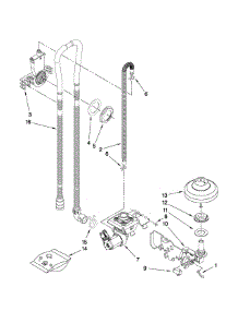 Fill, Drain And Overfill Parts parts for Kenmore Dishwasher 665.13433K704 (66513433K704, 665 13433K704) from AppliancePartsPros.com