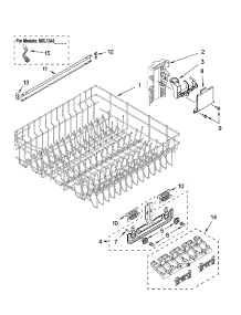 Upper Rack And Track Parts parts for Kenmore Dishwasher 665.13439K700 (66513439K700, 665 13439K700) from AppliancePartsPros.com