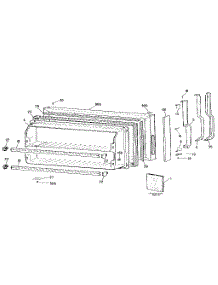 Freezer Door parts for Kenmore Refrigerator 363.9714217 (3639714217, 363 9714217) from AppliancePartsPros.com