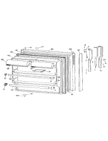 Fresh Food Door parts for Kenmore Refrigerator 363.9714217 (3639714217, 363 9714217) from AppliancePartsPros.com