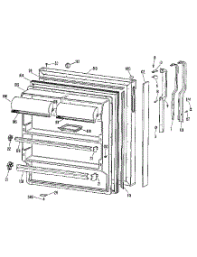 Fresh Food Door parts for Kenmore Refrigerator 363.9714282 (3639714282, 363 9714282) from AppliancePartsPros.com