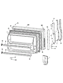 Freezer Door parts for Kenmore Refrigerator 363.9714282 (3639714282, 363 9714282) from AppliancePartsPros.com