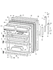 Fresh Food Door parts for Kenmore Refrigerator 363.9714511 (3639714511, 363 9714511) from AppliancePartsPros.com