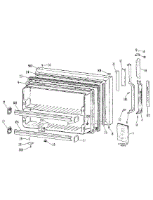 Freezer Door parts for Kenmore Refrigerator 363.9714681 (3639714681, 363 9714681) from AppliancePartsPros.com