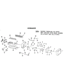 Icemaker parts for Kenmore Refrigerator 363.9714683 (3639714683, 363 9714683) from AppliancePartsPros.com