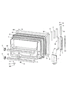 Freezer Door parts for Kenmore Refrigerator 363.9714683 (3639714683, 363 9714683) from AppliancePartsPros.com