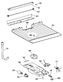 Freezer Floor & Control parts for Kenmore Refrigerator 363.9716512 (3639716512, 363 9716512) from AppliancePartsPros.com