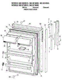 Fresh Food Door parts for Kenmore Refrigerator 363.9716515 (3639716515, 363 9716515) from AppliancePartsPros.com