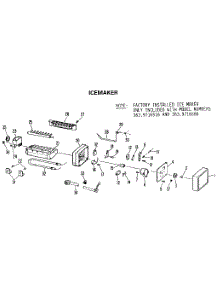 Icemaker parts for Kenmore Refrigerator 363.9716516 (3639716516, 363 9716516) from AppliancePartsPros.com