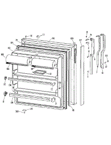 Fresh Food Door parts for Kenmore Refrigerator 363.9716584 (3639716584, 363 9716584) from AppliancePartsPros.com