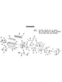 Icemaker parts for Kenmore Refrigerator 363.9719686 (3639719686, 363 9719686) from AppliancePartsPros.com
