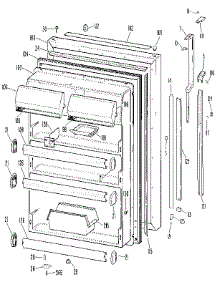Fresh Food Door parts for Kenmore Refrigerator 363.9724783 (3639724783, 363 9724783) from AppliancePartsPros.com