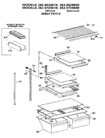 Shelf parts for Kenmore Refrigerator 363.9728610 (3639728610, 363 9728610) from AppliancePartsPros.com