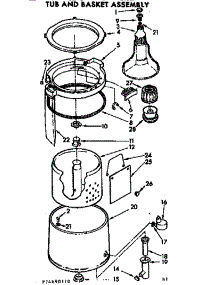 Tub And Basket Assembly parts for Kenmore Washer 110.74690610 (11074690610, 110 74690610) from AppliancePartsPros.com