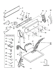 Top And Console Parts parts for Kenmore Dryer 110.74732400 (11074732400, 110 74732400) from AppliancePartsPros.com