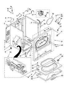 Cabinet Parts parts for Kenmore Dryer 110.74742400 (11074742400, 110 74742400) from AppliancePartsPros.com