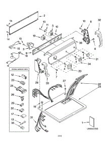 Top And Console Parts parts for Kenmore Dryer 110.74742400 (11074742400, 110 74742400) from AppliancePartsPros.com