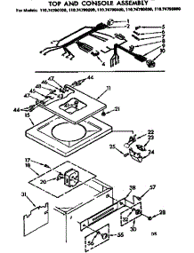 Top And Console Assembly parts for Kenmore Washer 110.74790200 (11074790200, 110 74790200) from AppliancePartsPros.com